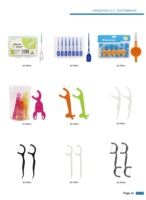 Brosses interdentaires de haute qualité avec têtes de brosse confortables, saveurs menthe et pastèque, en nylon/polyester/PTFE/soie