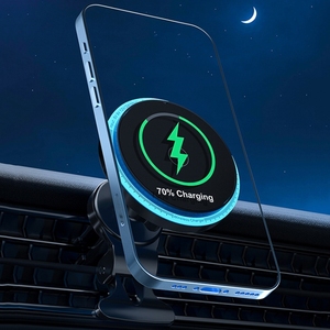 Nuevo Cargador Magnético para Auto M2, <span class=keywords><strong>Carga</strong></span> Inalámbrica Rápida, Soporte para Teléfono Móvil con Luz Ambiental LED, Cargador para Auto - Product Image 2