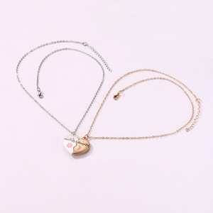 Conjunto Familiar de Collar con Colgante Magnético de Aleación con Esmalte, Regalo para el Día de la Madre, Primera Joyería al por Mayor, Collar Familiar con Esmalte - Product Image 3