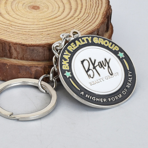 Custom Zinc Alloy Keyring Manufacturer Custom Classic Circle Keychains Personalized Metal Enamel Keychain