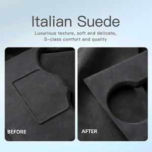 Italia Super Suede <span class=keywords><strong>Car</strong></span> Center Console Caja de almacenamiento Portavasos Cubierta Tesla Model 3 2017-2020 Accesorios interiores exteriores - Product Image 5