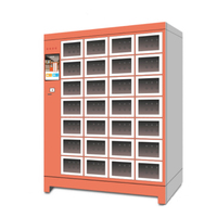 Scanner de code QR accès porte transparente casier de vente libre-service 21 pouces écran tactile bagages outil casier de stockage