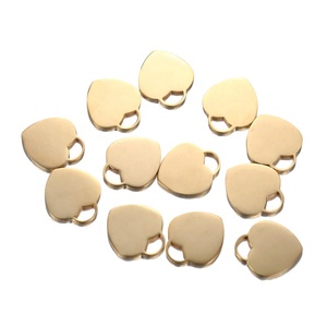 <span class=keywords><strong>Collana</strong></span> con Ciondolo a Forma di Cuore Personalizzabile per Bambini Unisex in Acciaio Inox Placcato Oro/Oro Rosa/Oro 18k - Product Image 1