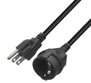 <span class=keywords><strong>Cable</strong></span> Adaptador de Enchufe Estándar Estadounidense NEMA5-15P a Enchufe Hembra Europeo CEE 7/7 Schuko de 15A, <span class=keywords><strong>Cable</strong></span> de Extensión de Alimentación para UPS/PDU - Product Image 1