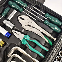 Kit d'outils automobile professionnel 144 pièces en acier au carbone noir traité thermiquement avec clés à douilles et pinces pour le travail en garage