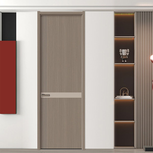 Puerta Interior Minimalista HC-9068 con Acabado HPL Gris Estrellado, Operación Manual, para Dormitorio - Product Image 6