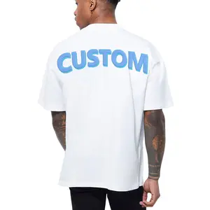 3D Puff Druck T-Shirt Baumwolle schlichte T-Shirts für Männer übergroße Puff Logo g/m² leere T-Shirts mit Rundhals ausschnitt für die Herstellung