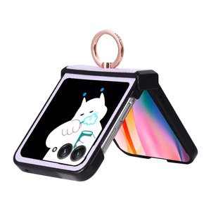 Étui de protection antichoc en cuir PU avec anneau magnétique intégral pour <span class=keywords><strong>Motorola</strong></span> Moto <span class=keywords><strong>Razr</strong></span> 60 Ultra Samsung Z Flip <span class=keywords><strong>3</strong></span> 4 5 - Product Image 3