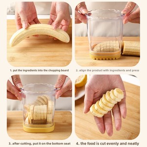 อุปกรณ์ครัวสร้างสรรค์ เครื่องหั่นผักผลไม้แบบมือหมุน สแตนเลสอย่างดี พร้อมที่ตัดผักพลาสติก PP - Product Image 4