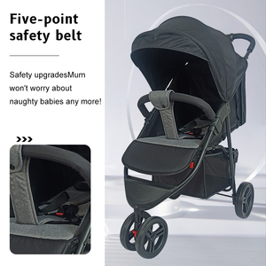 Venta al por mayor de China 3 ruedas Carrinho De <span class=keywords><strong>Bebe</strong></span> <span class=keywords><strong>Jogger</strong></span> una mano plegable 2 en 1 cochecito de bebé Walker Carrier - Product Image 4