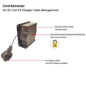 Système de gestion de câble de chargeur rapide DC EV 12KG Tension de ressort réglable 150KW Station de charge DCFC enrouleur de cordon à montage supérieur - Product Image 2