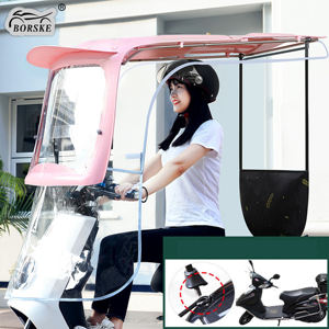 Auvent de protection intégral personnalisé <span class=keywords><strong>pour</strong></span> vélos électriques, pare-soleil extérieur coupe-vent, abri de pluie <span class=keywords><strong>pour</strong></span> motos et scooters, parapluie robuste - Product Image 4