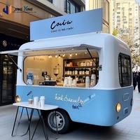 Mini camion de restauration polyvalent en acier inoxydable avec couleur et thème personnalisés pour servir des glaces, du café et des repas rapides lors d'événements