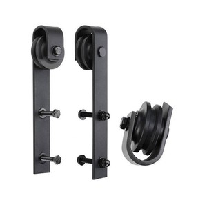 WEKIS - Kit de Herrajes para Puerta Corredera de Estilo Moderno, Resistente, de 6.6 Pies, Color Blanco, Mecanismo de Latón, para Cocina o Pasillo - Product Image 6