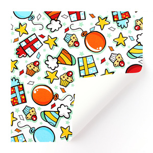 Papier cadeau personnalisable 80g pour anniversaire, papier cadeau neutre pour baby shower, garçon ou fille, 50*70 feuilles par paquet - Product Image 3