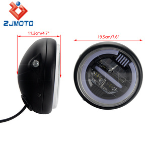 Retro moto Retrofit LED Day Light fari anteriori universali adatti per <span class=keywords><strong>Victory</strong></span> Honda Kawasaki Yamaha Suzuki BMW - Product Image 5