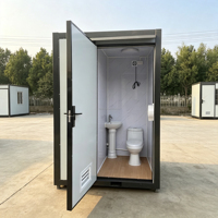 Conteneur de toilettes publiques mobiles temporaires