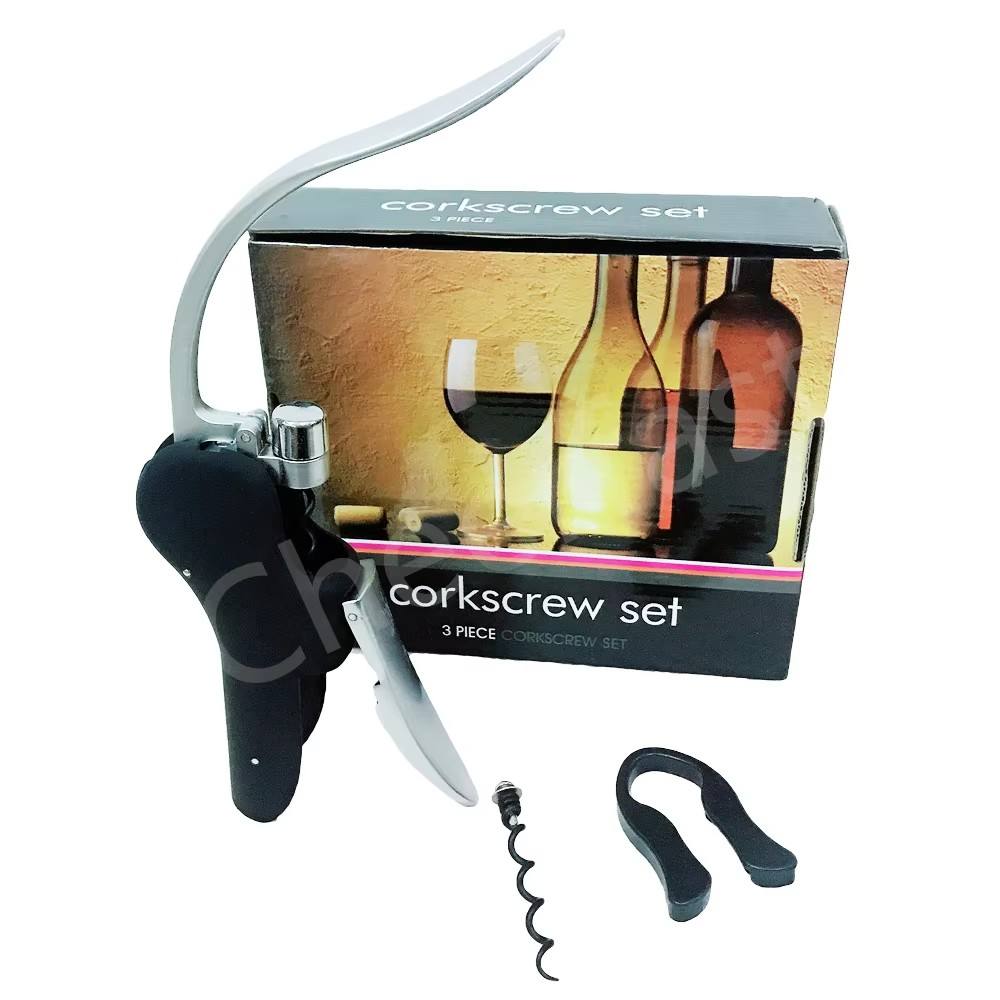 Ensemble-cadeau tire-bouchon à levier de conception verticale