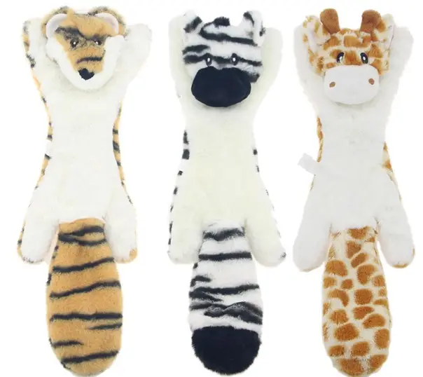 Venta caliente juguetes de peluche perro rompecabezas de peluche mordedura Vocal juguete para mascotas simulación Animal modelado cuero Shell juguete