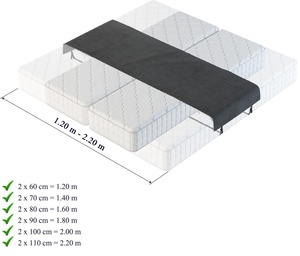 <span class=keywords><strong>YA</strong></span> <span class=keywords><strong>SHINE</strong></span> Maßgefertigter Farbiger Matratzenlückenfüller Bettbrücke Twin-zu-King-Umwandlungsset - Product Image 5