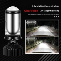 Phare à lentille de projecteur Bi-LED Y9 H4, faisceau concentré super lumineux, ampoule LED double faisceau œil de poisson pour voiture, moto et véhicule électrique T9