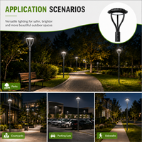 Chips de alta calidad 3030SMD 150lm/W IP65 Sensor de fotocélula impermeable post Top slip instalación LED jardín exterior post Top Light