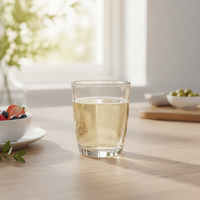 Verre à boire simple rétro à rayures verticales, 295 ml, en verre sodocalcique multicolore, pour la maison, la cuisine, les boissons quotidiennes