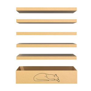 Nachhaltiger umwelt freundlicher Massivholz-Kratz baum Beliebtes Katzen spielzeug in Kartons ch achtel mit Holz-Sisal-Greif brett Nachhaltiger Katzen kratzer - Product Image 4
