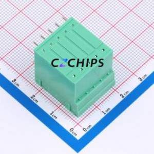 MX15EDGRH-3.81-2*05P-GN01-Cu-A Plug-in Terminal Block Bent Lead Through Hole,P=3.81mm Board-to-Board / Socket Closed 2x5P 3.81mm - Product Image 2