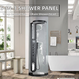 Multifunctional 5-in-1 Shower Set 5-Handle Modern Design Stainless Steel Construction Soft Rain/Jet <b>Spray</b> KM-8123 S - Product Image 2