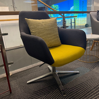Fauteuil de bureau moderne, mobilier de salle d'attente, chaise de réception visiteurs, fauteuil de loisirs pivotant en tissu
