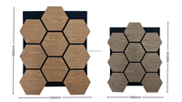 Matériaux d'insonorisation résistants au feu décoratifs d'intérieur Panneaux muraux acoustiques en bois à lattes hexagonales