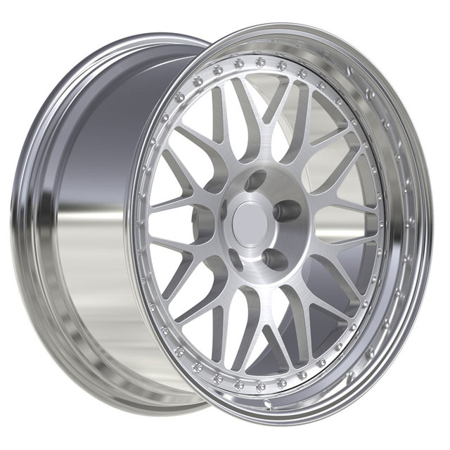 Factory Direct Sale Two-piece Forged Alloy Wheels Gloss Silver With Machine Face Custom Your Car Alloy Aluminium Forged Wheels