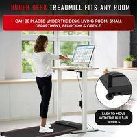 Tapis roulant d'exercice de bureau à domicile intelligent Compact Flat Slim Body Building Machine électrique Walking Running Pad Small Desk Treadmills