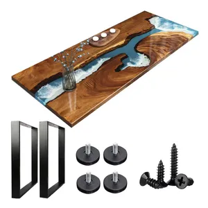 आधुनिक लक्जरी नदी लकड़ी की एपॉक्सी डेस्की टेबल टॉप साइड लिविंग रूम मछली और लकड़ी के साथ एपॉक्सी टेबल के साथ एपॉक्सी ड्रिप कॉफी टेबल