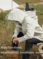 Chaqueta de software para hombre Chaqueta impermeable con capucha desmontable-A prueba de viento, equipo de aventura multicolor