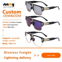 Vente en gros de haute qualité, grand luxe rétro, nouvelle mode, pare-soleil tendance, lunettes de soleil de conduite pour hommes et femmes pour l'extérieur