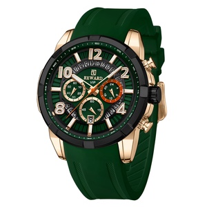 RÉCOMPENSE montre à Quartz hommes quotidien à la mode alliage élastique montres 3d cadran calendrier affichage Cool étanche horloge Reloj - Product Image 3