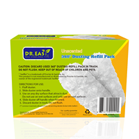 Dr. easy Plumeau en microfibre ultra-fine électrostatique pour dépoussiérage, absorbe la poussière dans les coins difficiles d'accès, nettoyage multifonction, 10 recharges