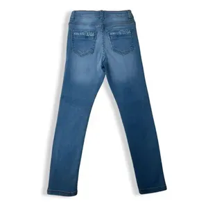 Jeans dritti Adrenaline per ragazze, lavaggio medio, vita alta, stile casual, 5 tasche, pantaloni in denim per bambini - Product Image 5