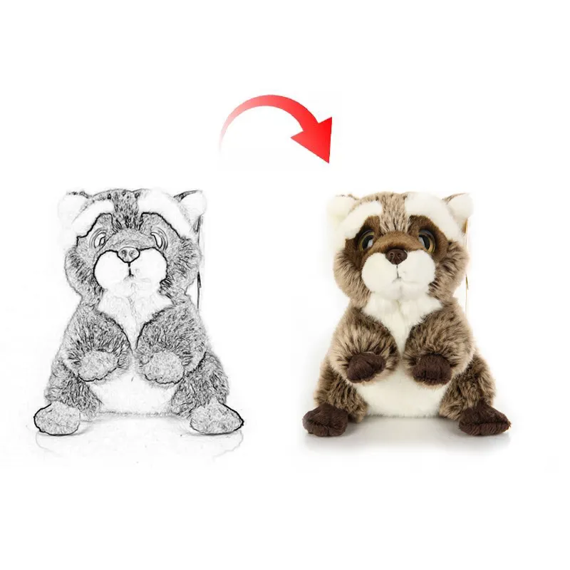 2023Raccoon Plush Toy Weighted Sensory Soft Deer Animals Weighted Stuffed Plush Toys