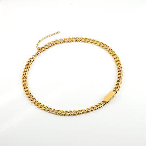 Conjunto <span class=keywords><strong>de</strong></span> Joyería <span class=keywords><strong>de</strong></span> Acero Inoxidable Chapado en Oro <span class=keywords><strong>de</strong></span> 18k, Estilo Cubano, Popular al por Mayor, Personalizable, para <span class=keywords><strong>Mujer</strong></span>, con Aretes, Anillo, Collar y Pulsera - Product Image 5