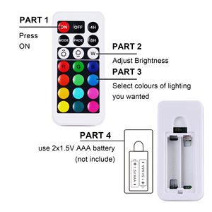 6 pièces de lumières de bougie LED avec télécommande, lumières de bougie LED changeantes de couleur, utilisent 3 piles AAA (piles non incluses) - Product Image 4