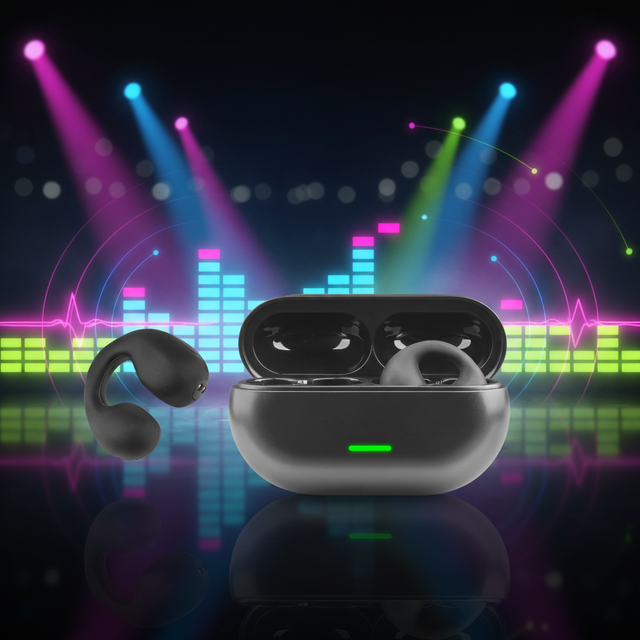 Zooming Trending Products 2026 New Arrivals Wireless Clip on Earphone Sport Ear Hook Headset On-ear Headphones