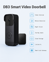 Sonnette vidéo Wi-Fi TTLOCK avec carillon d'intérieur et audio bidirectionnel KT-DB3