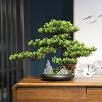 Plante artificielle en plastique décorative, simulation de bonsaï, pin artificiel pour la maison, le bureau, la chambre, le salon, la décoration de la ferme