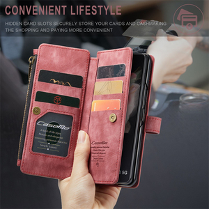 Portefeuille à glissière de luxe étui de téléphone en cuir PU pour Z FOLD6 S24PLUS S23FE S23PLUS S22 S21 S20PLUS NOTE 10 S10 S9PLUS <span class=keywords><strong>A52</strong></span> - Product Image 5