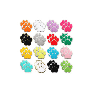 Ferro em 6CM Dog Paw Shape Bonito Chenille <span class=keywords><strong>Patches</strong></span> Bulk Embroidery Heat Press DIY Colorido Paw Chenille Patch Bag para Hat Clothing - Product Image 1