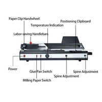 Máquina de Encuadernación Manual RC-450AC, Máquina de Encuadernación de Libros A4 con Pegamento Caliente