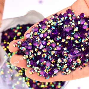 Oleeya Factory Wholesale 2mm - 6mm Flatback Rhinestone Strass Resin Non Hotfix Rhinestone for Nail Phone Jewelry Decoration - Product Image 5